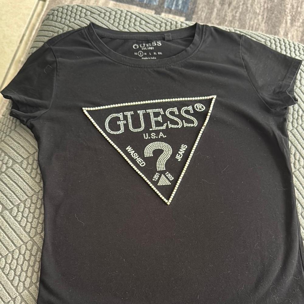 Guess Black T-Shirt with Logo
